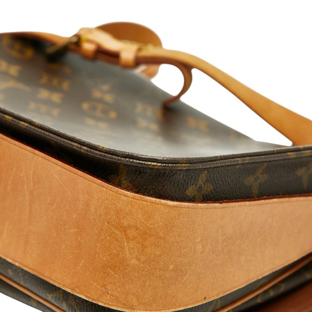 Louis Vuitton Monogram Cartouchiere Crossbody Shoulder Bag Brown Leather - Picture 6 of 10